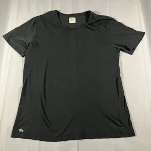 Lacoste Crew Neck T-Shirt Men’s XXL Black Short Sleeve 100% Supima Cotton